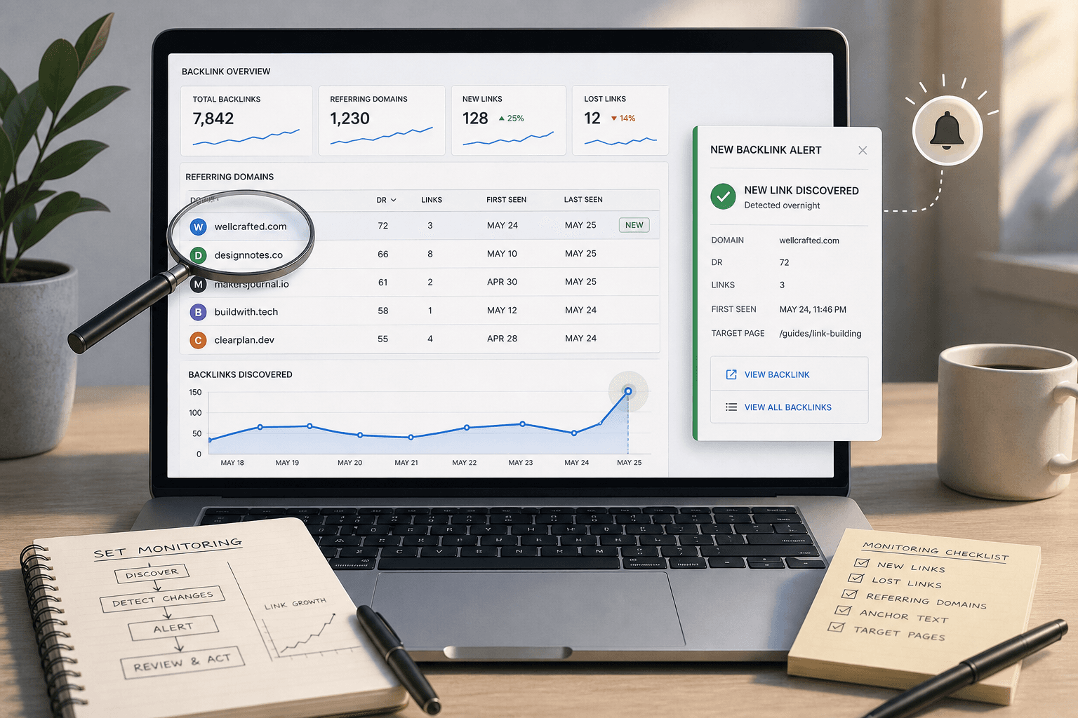 Step 2 Set Up a Backlink Monitor and Alerts - Mygomseo